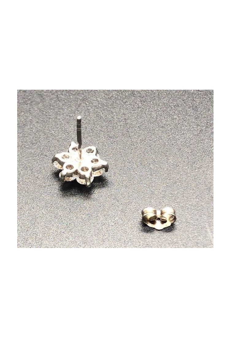 Pendiente zafiro plata