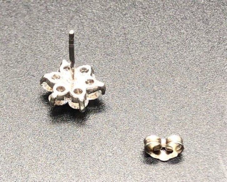 Pendiente zafiro plata