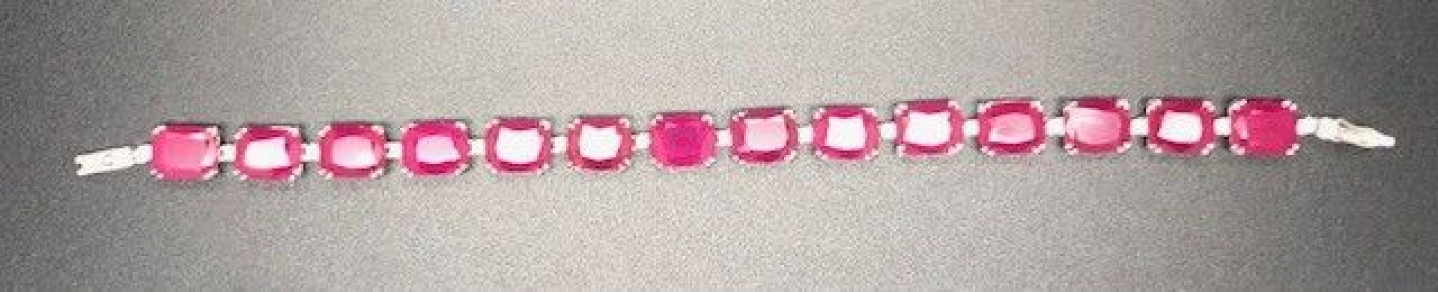 Pulsera rubí plata
