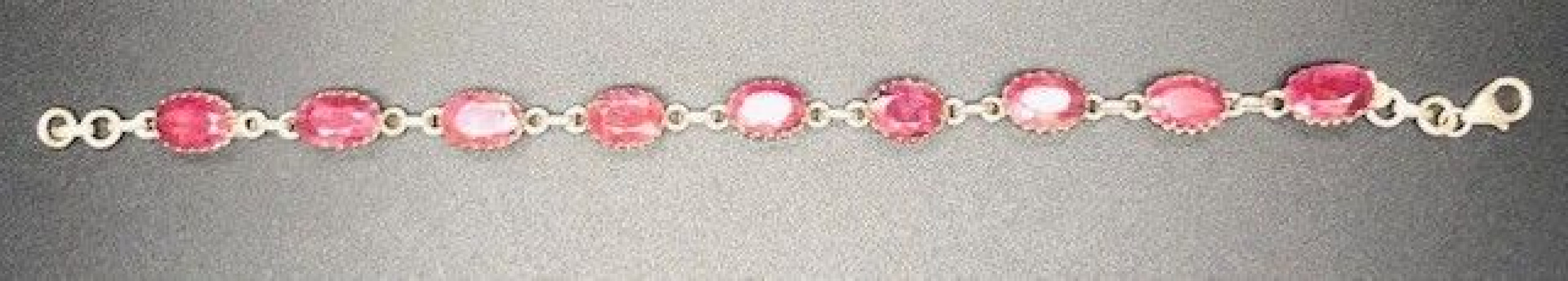 Pulsera rubí plata