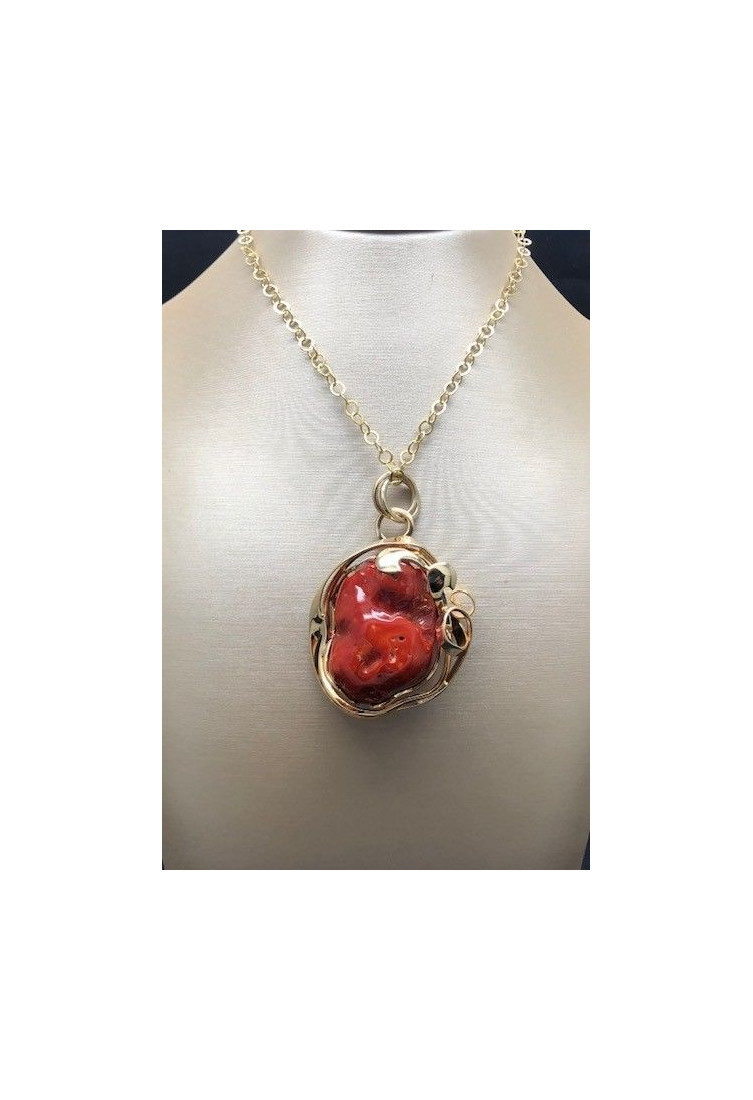 Collar coral plata