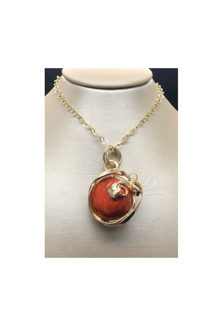 Colgante coral plata