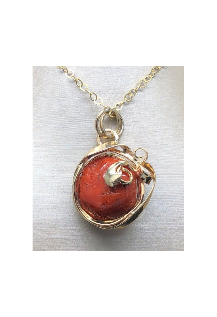 Colgante coral plata