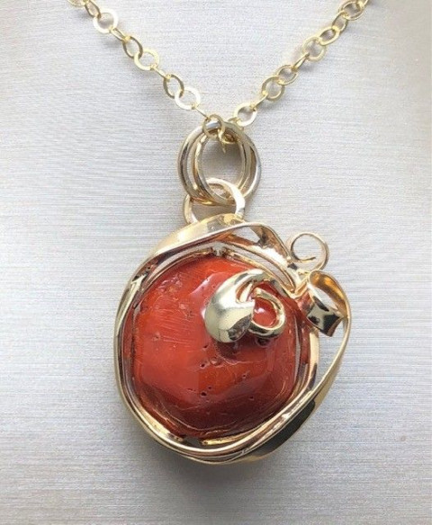 Colgante coral plata
