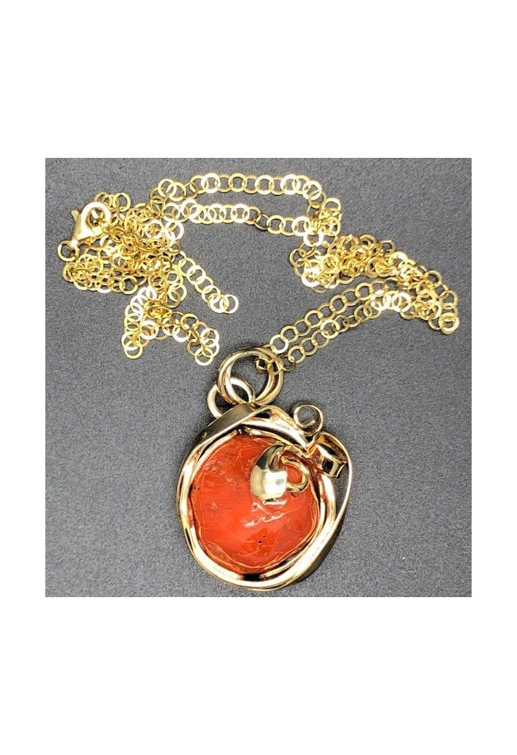 Colgante coral plata