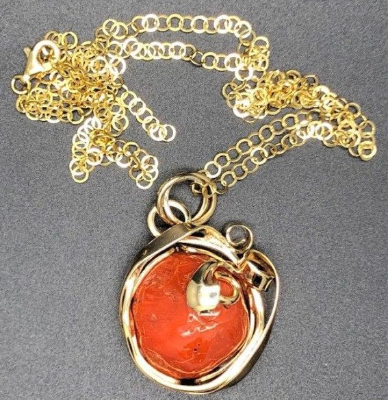 Colgante coral plata