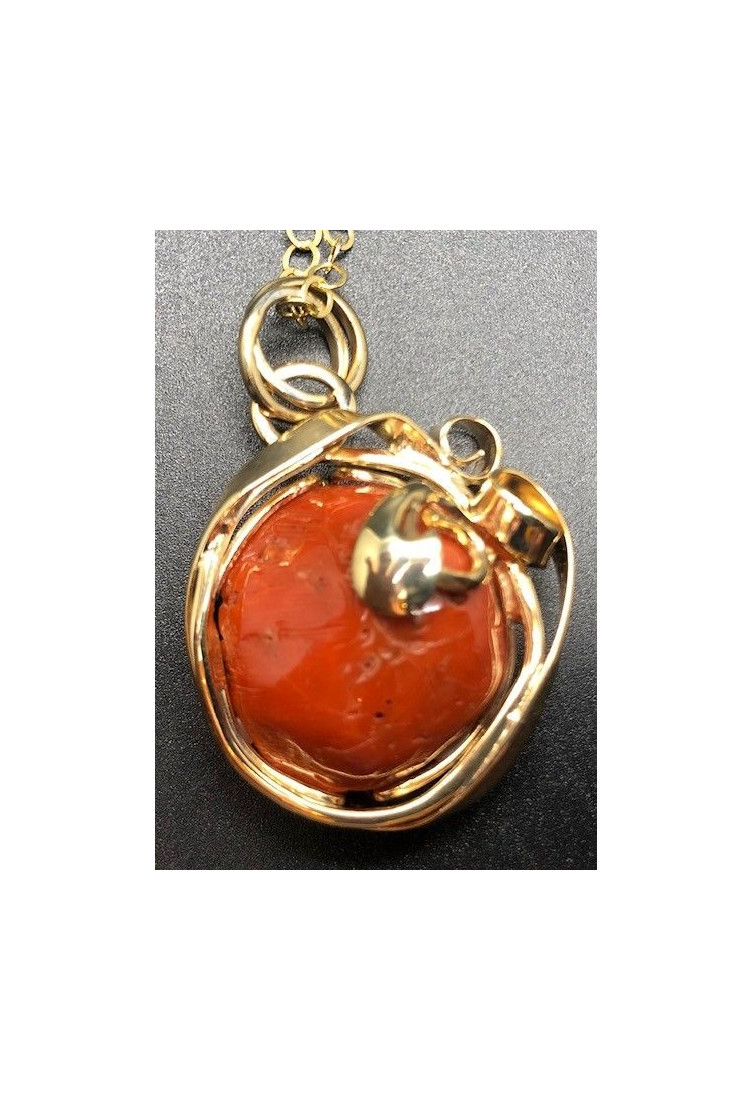 Colgante coral plata