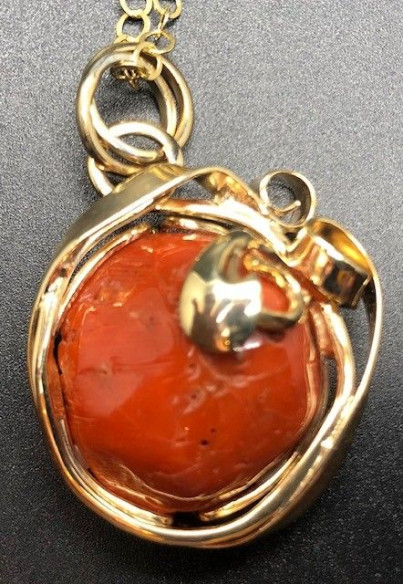 Colgante coral plata