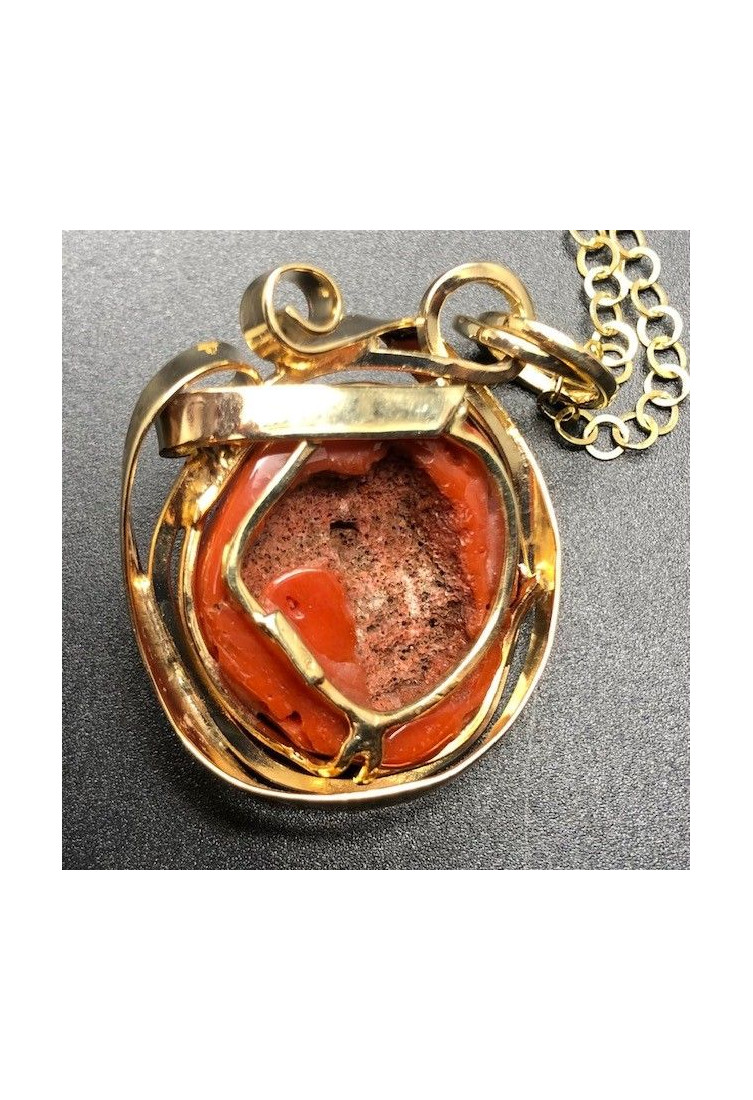 Colgante coral plata