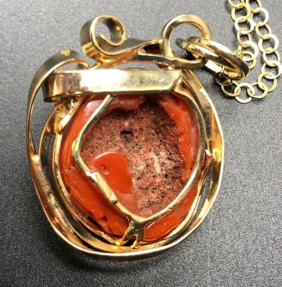 Colgante coral plata