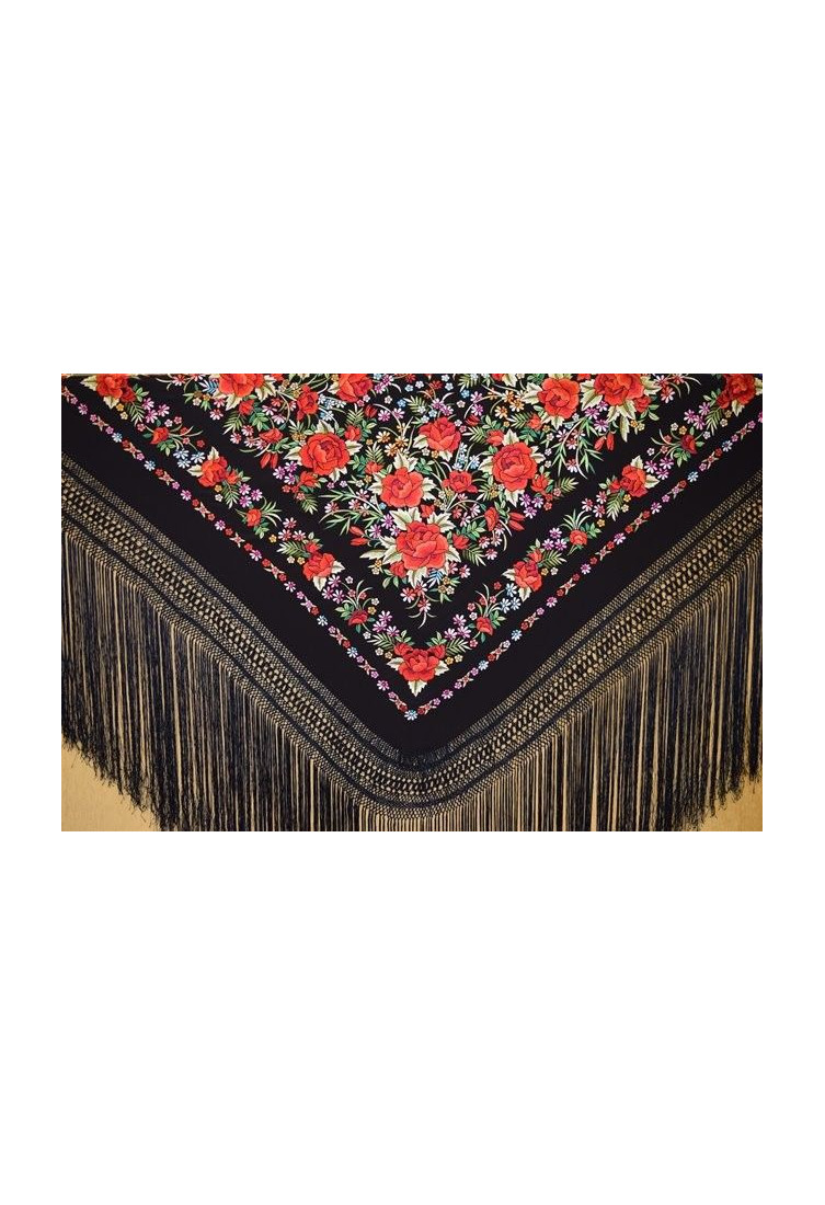 Mantón de Seda Natural Bordado a Mano 140 cm | Juan Foronda