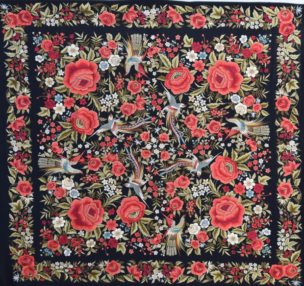Mantón mano seda 140 cm