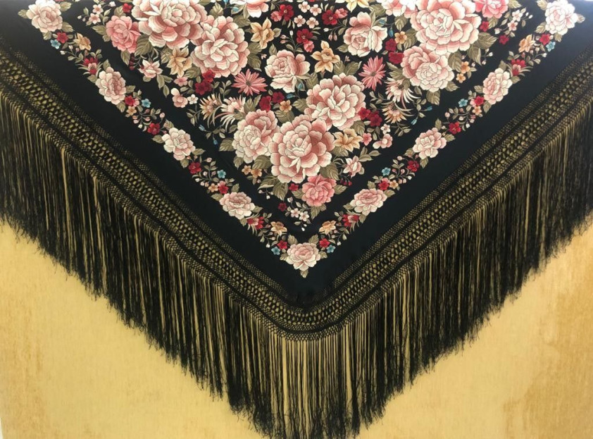 Mantón mano seda 140cm
