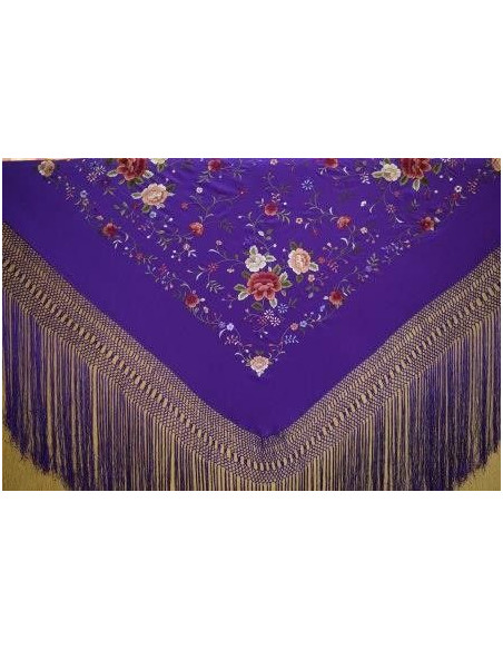 Mantón de Seda Bordado a Mano 135cm | Mantones de Seda de Lujo | Juan Foronda