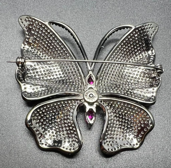 Broche mariposa plata