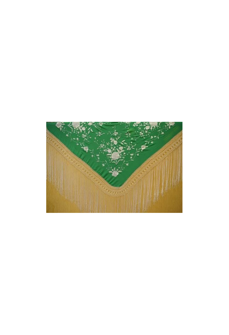 Mantón de Seda Natural Bordado a Mano 115cm | Mantones de Lujo | Juan Foronda