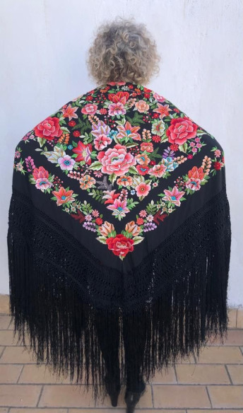 Mantón mano seda 140cm