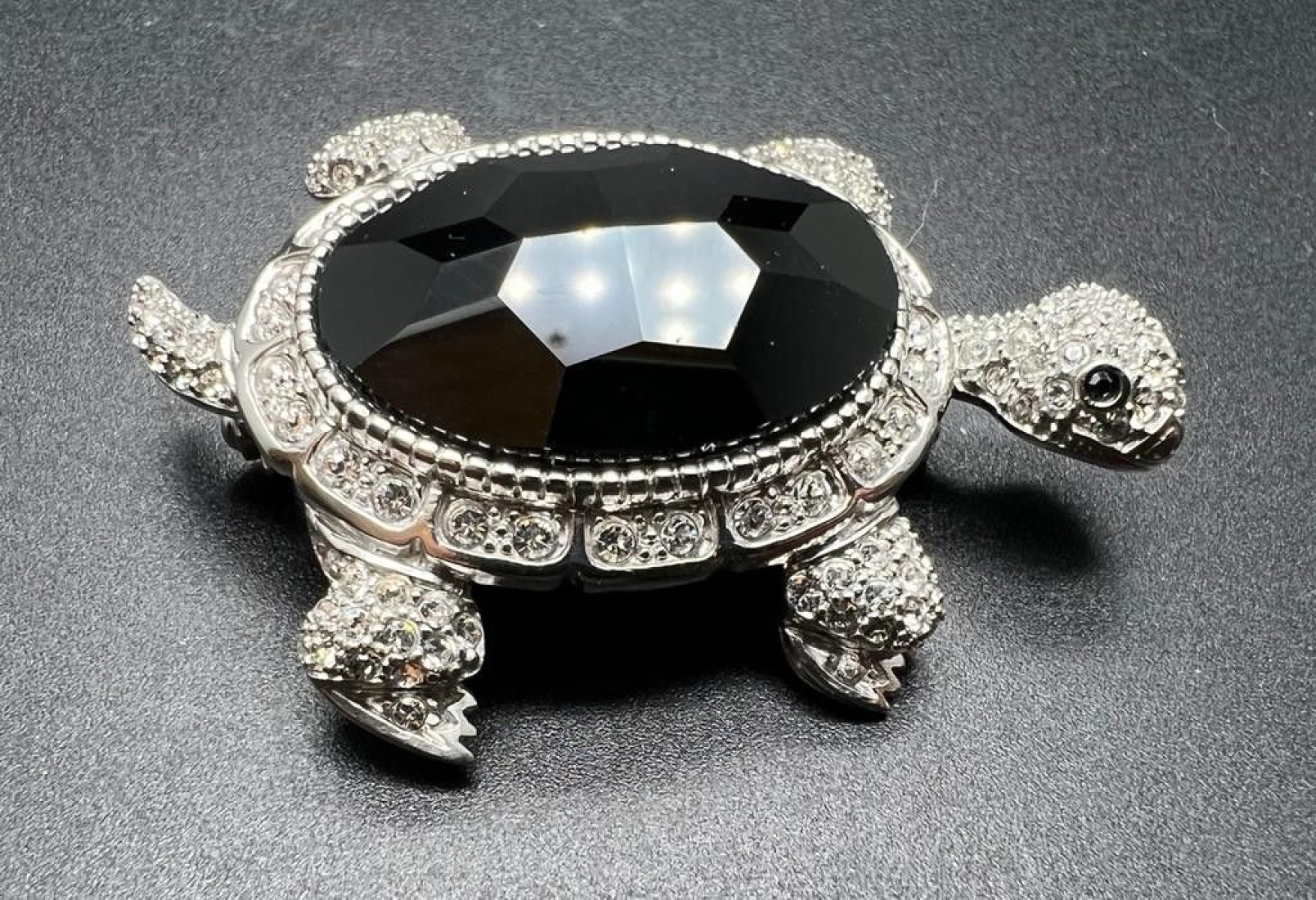 Broche tortuga plata