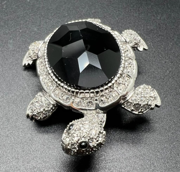 Broche tortuga plata