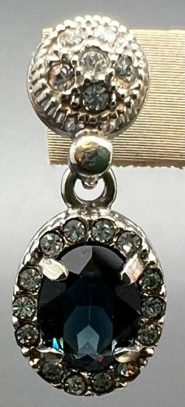 Pendiente zafiro plata