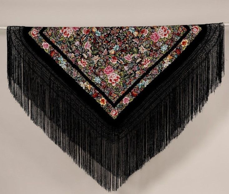 Mantón de Seda Bordado a Mano | 140cm | Juan Foronda