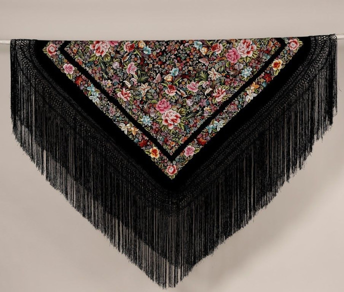 Mantón de Seda Bordado a Mano | 140cm | Juan Foronda