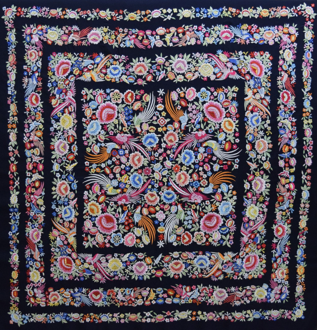 Mantón máquina crespón 145cm