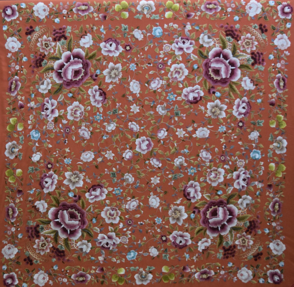 Mantón mano seda 140cm