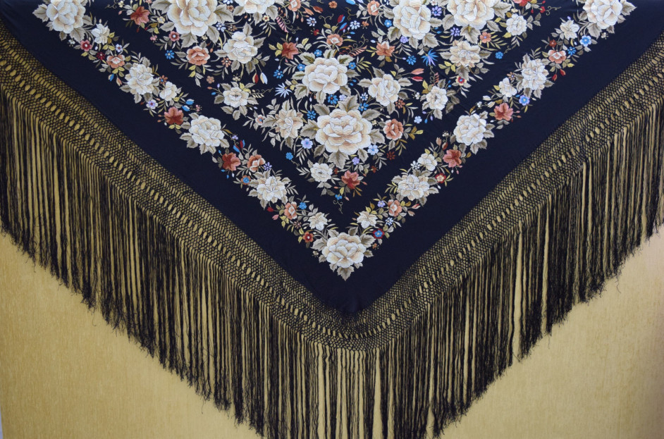 Mantón mano seda 140cm