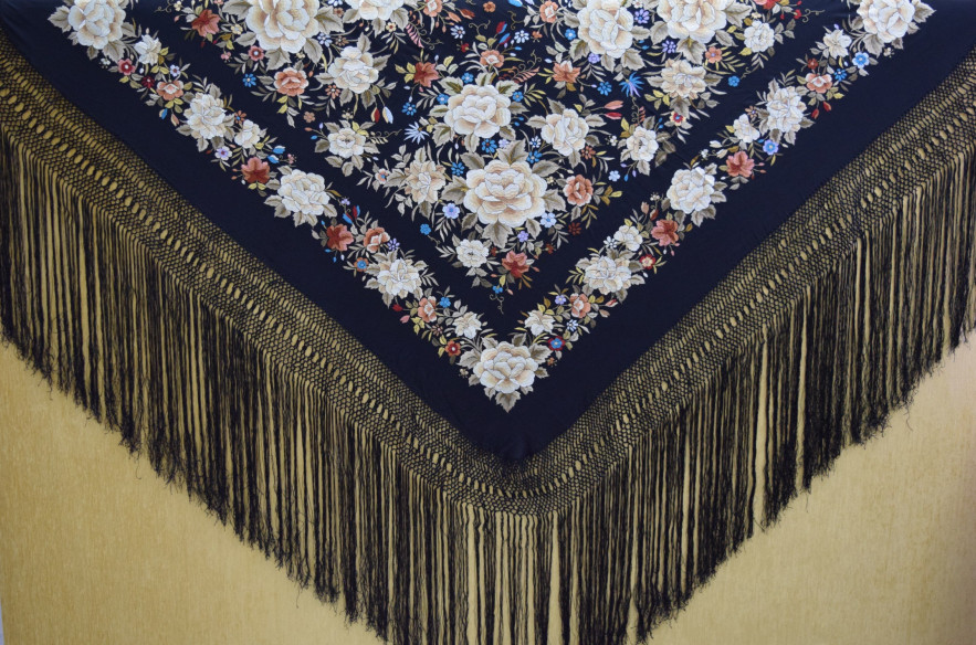 Mantón mano seda 140cm