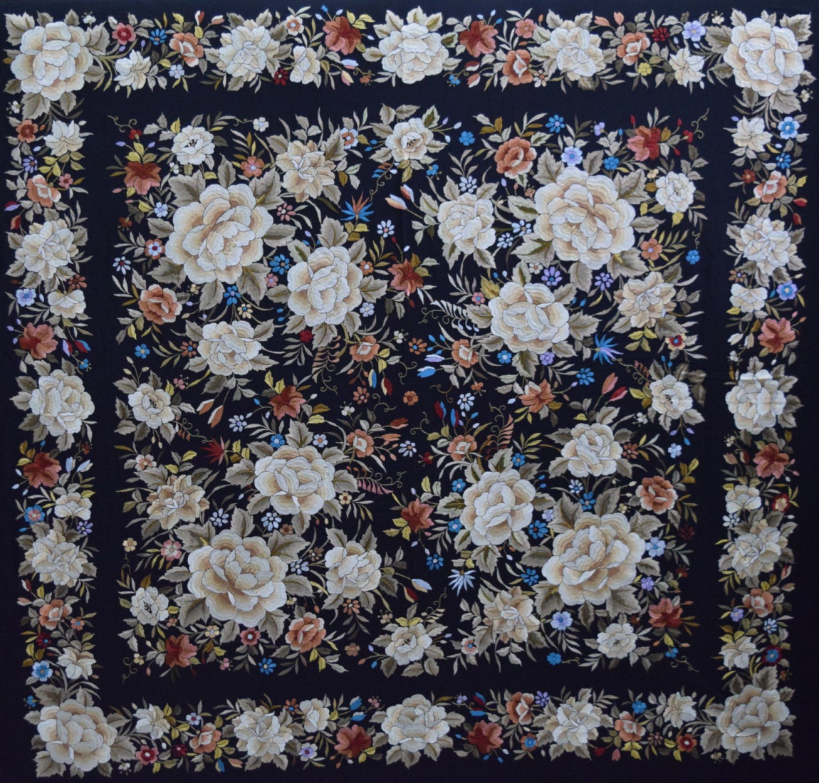 Mantón mano seda 140cm