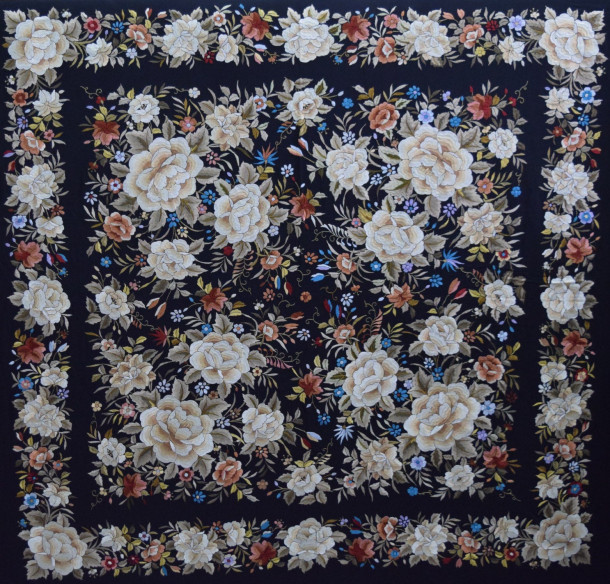 Mantón mano seda 140cm