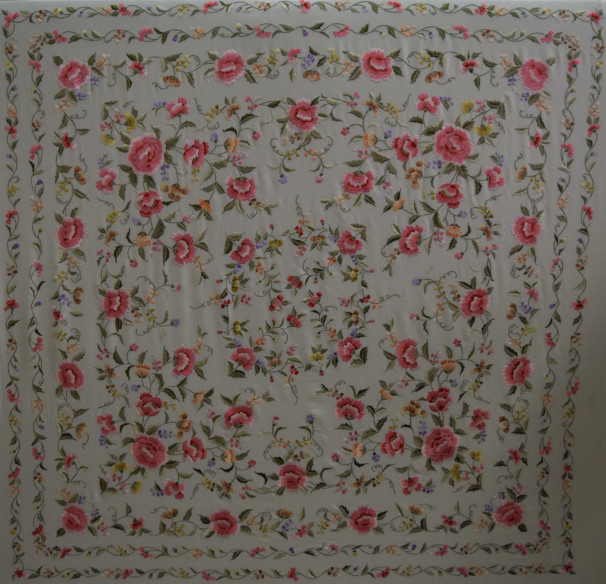 Mantón mano seda 140cm