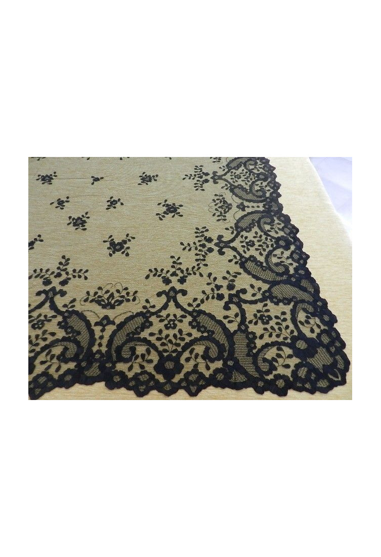 Mantilla bordada a mano en seda 120*240