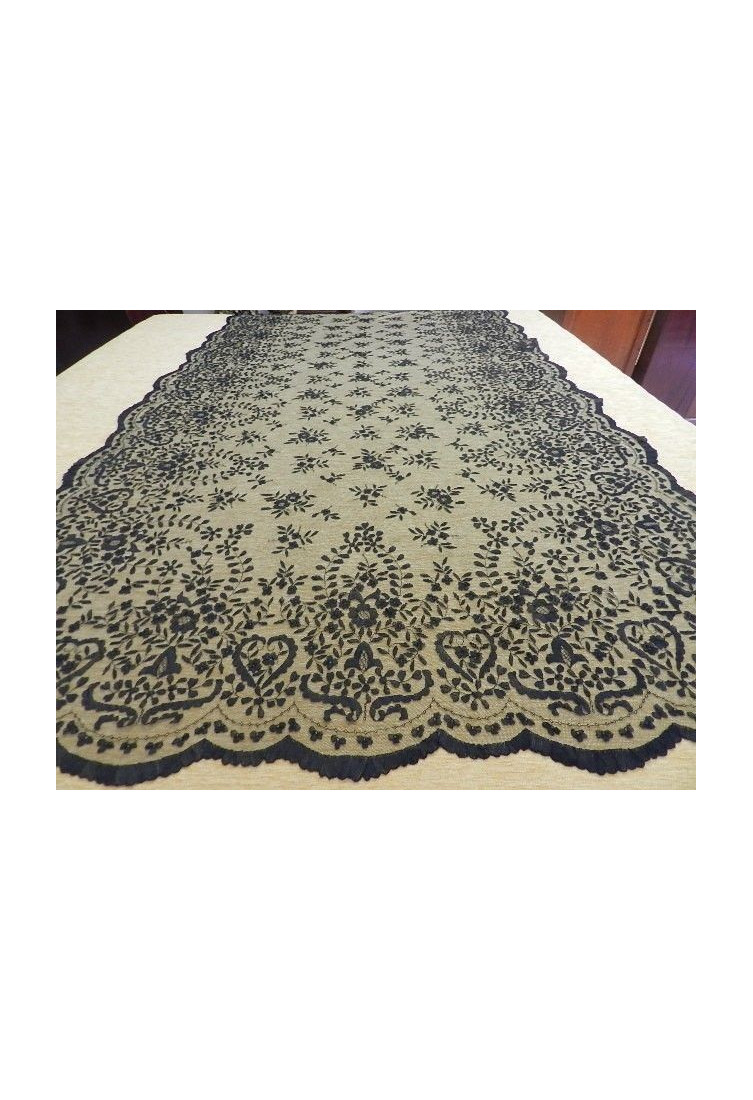 Mantilla bordada a mano en seda 120*240