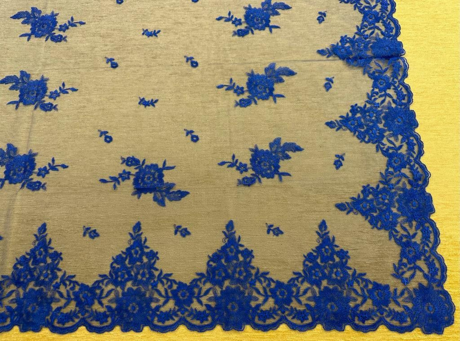 Mantilla máquina azul 100*220