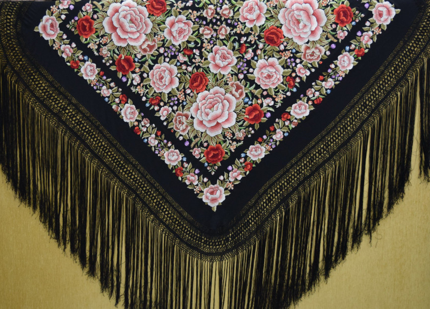 Mantón mano seda 140cm
