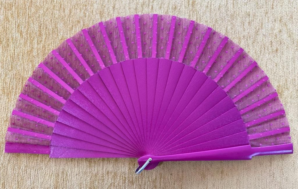 Abanico tul plumeti colores