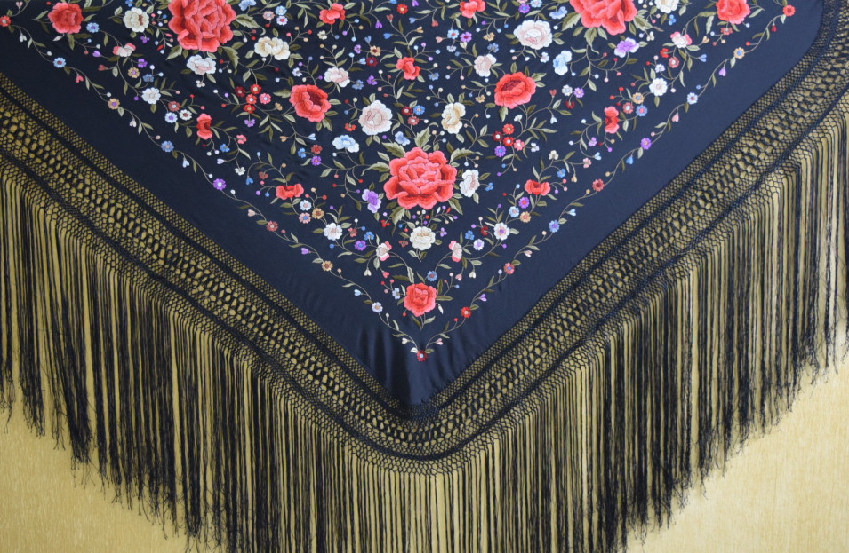 Mantón mano seda 140cm