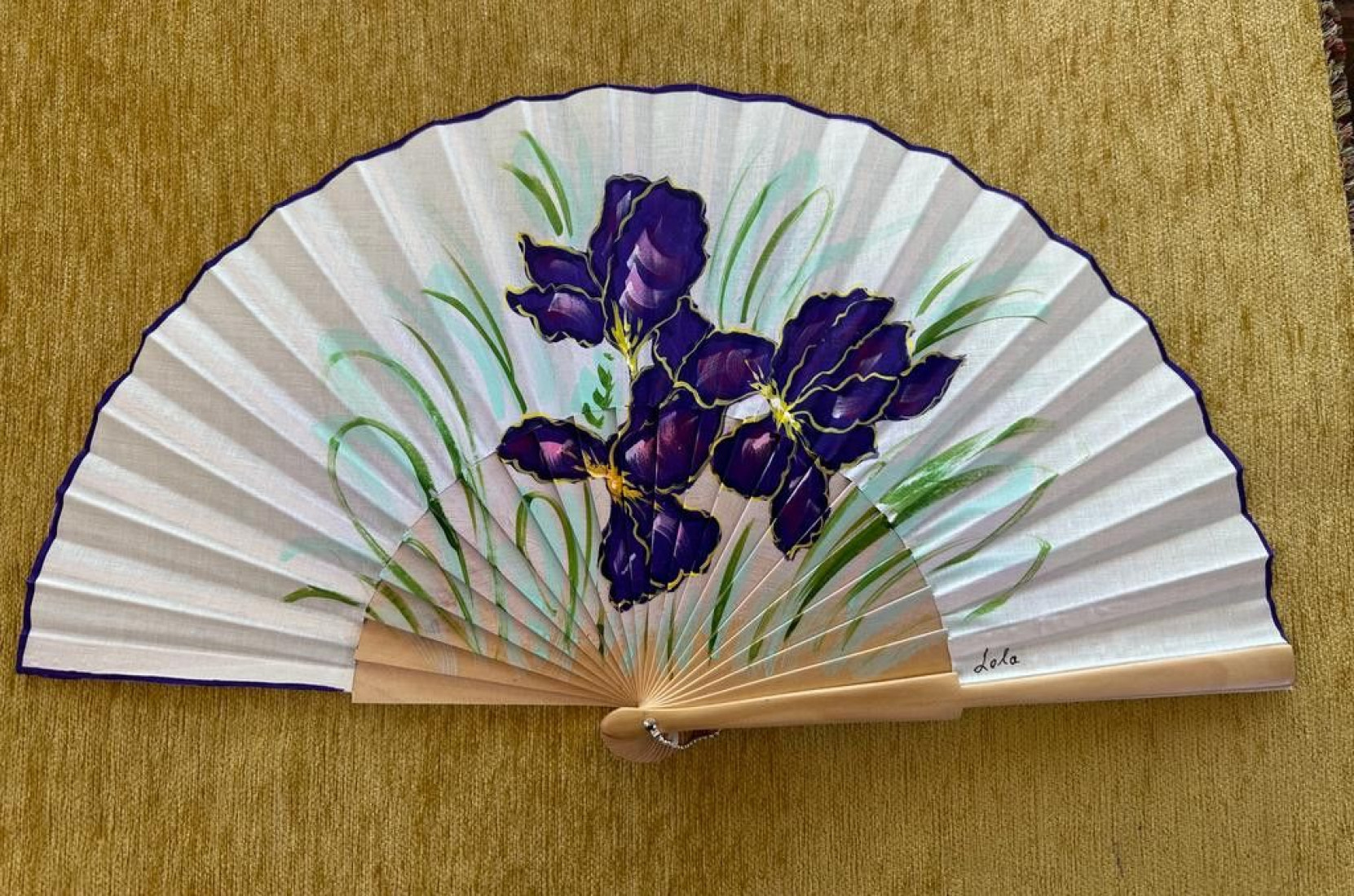 Abanico flor lila