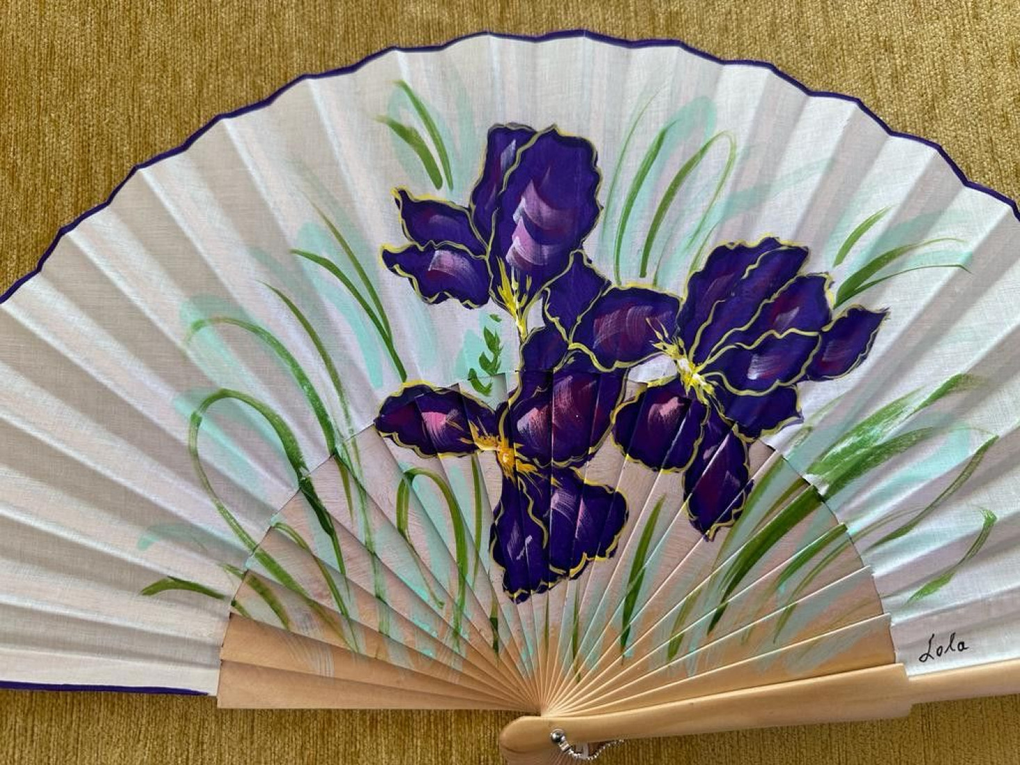 Abanico flor lila