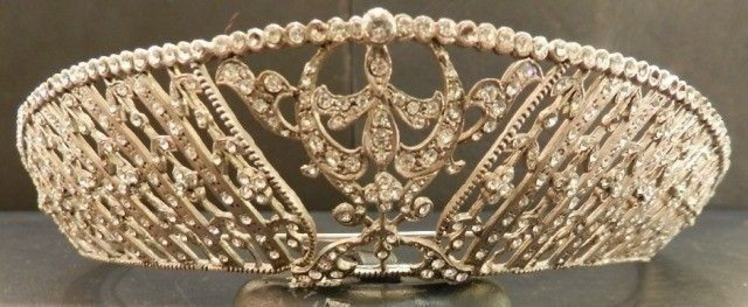 Tiara Roma plata y circonitas