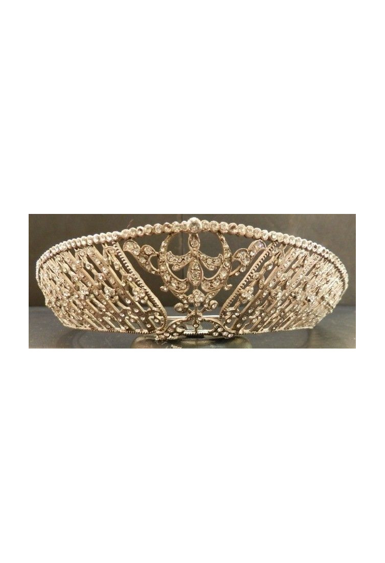 Tiara Roma plata y circonitas