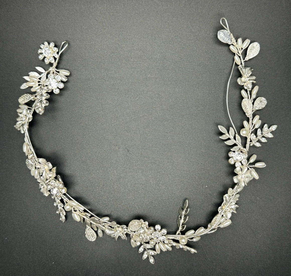 Aplique flores plateado