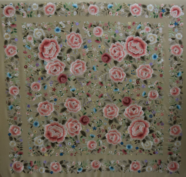 Mantón mano seda 140cm