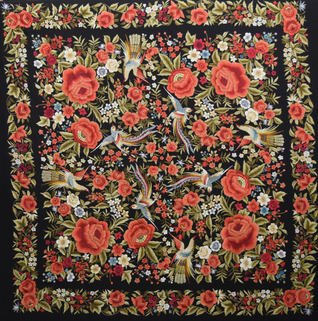 Mantón mano seda 140 cm