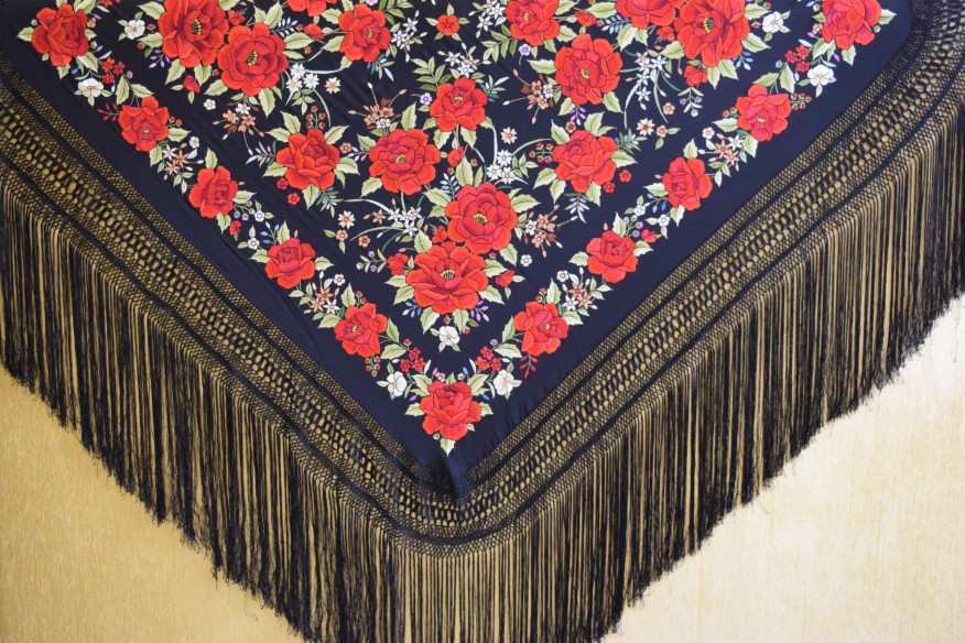 Mantón mano seda 140cm