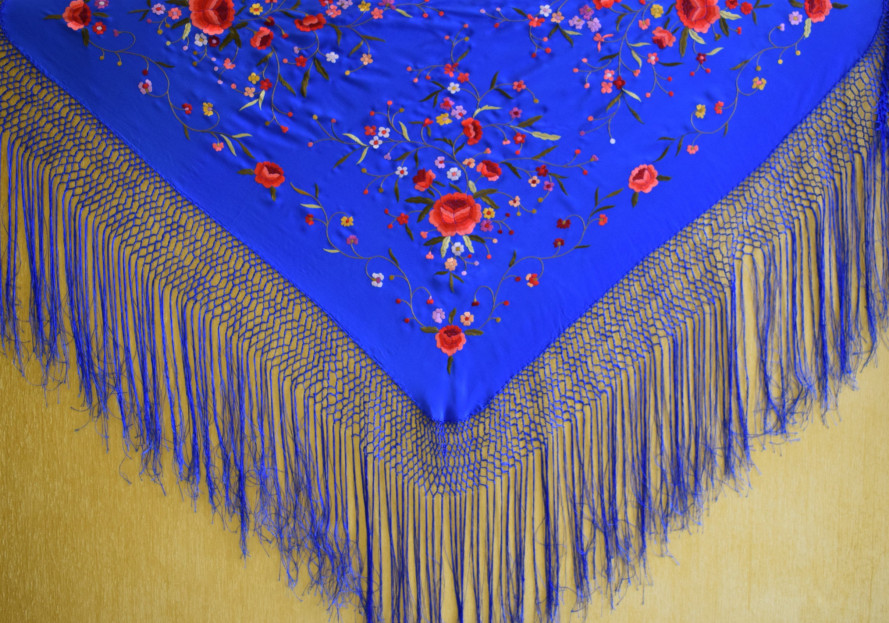 Mantón mano seda 115cm