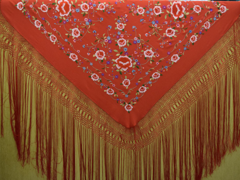 Mantón mano seda 115cm