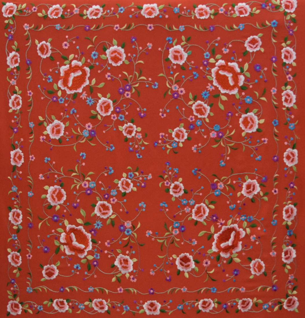 Mantón mano seda 115cm